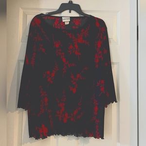 Black and red blouse